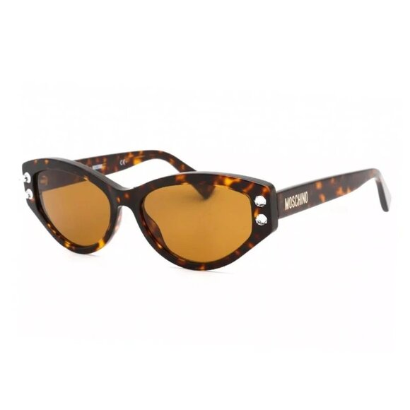 NEW MOSCHINO SUNGLASSES HAVANA BROWN WOMEN EYEWEAR MOSCHINO MOS109/S 0086 70